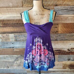 Purple, Blue, Pink and Turquoise Tank Top